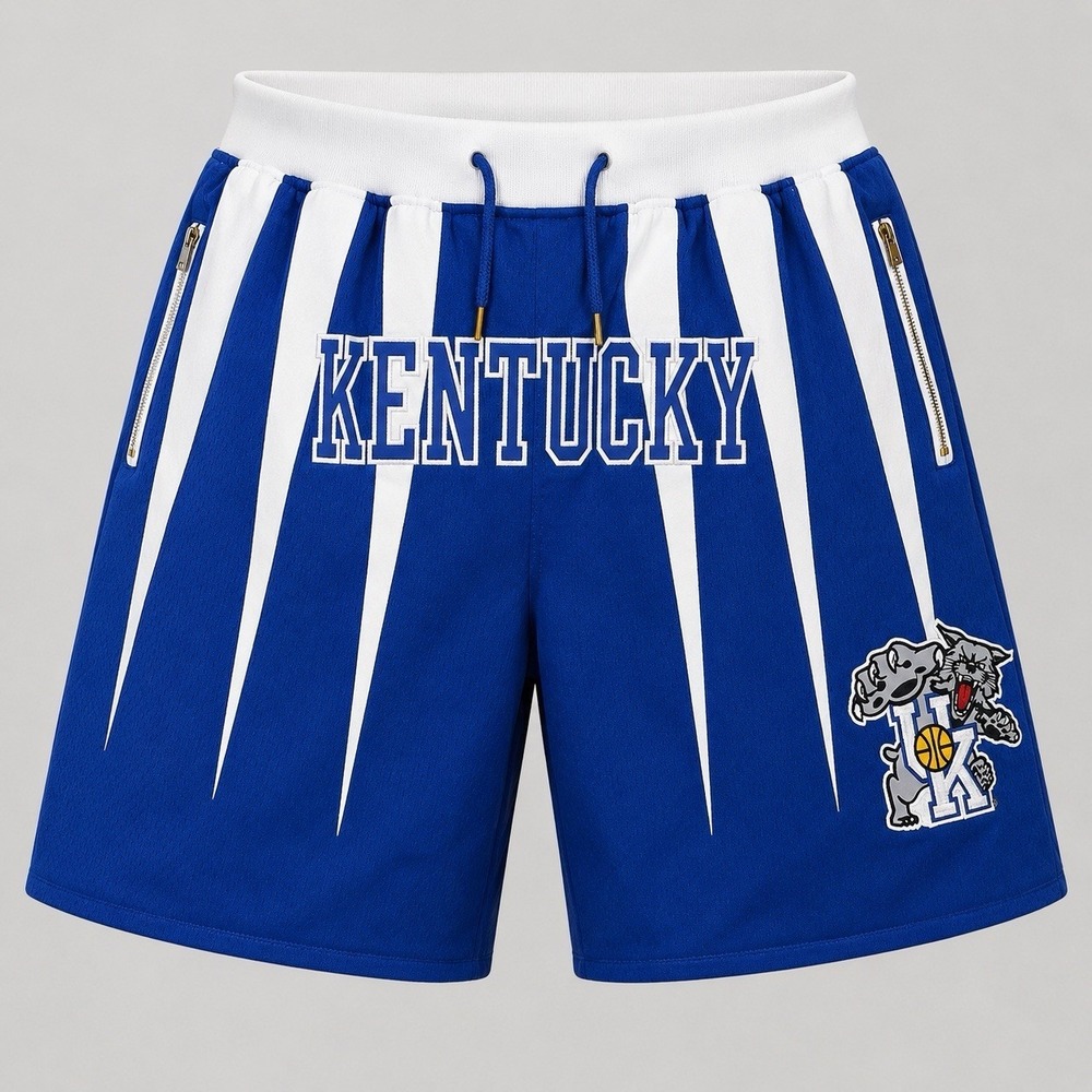 Just Don VTG Kentucky Wildcats Basketball Shorts Men's Large Blue White NCAA USA